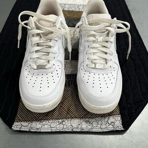 Nike White Lace-Up Sneakers